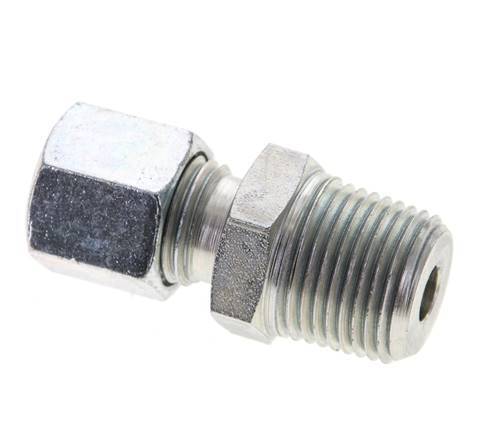 3/8'' NPT Male x 8L Zinc plated Steel Straight Cutting Ring 315 Bar DIN 2353