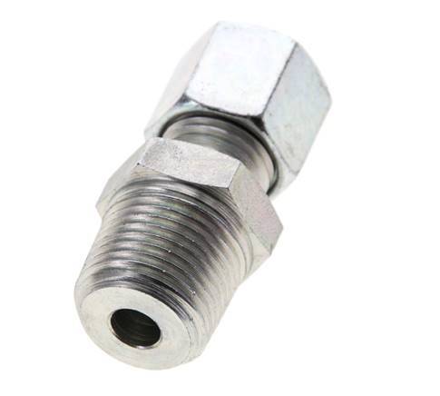 3/8'' NPT Male x 8L Zinc plated Steel Straight Cutting Ring 315 Bar DIN 2353