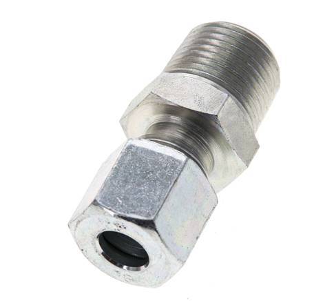 3/8'' NPT Male x 8L Zinc plated Steel Straight Cutting Ring 315 Bar DIN 2353