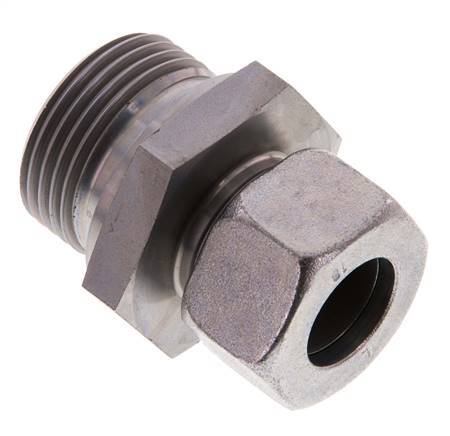 G 1'' Außengewinde x 18L Verzinkter Stahl Gerade Schneidring 315 Bar DIN 2353