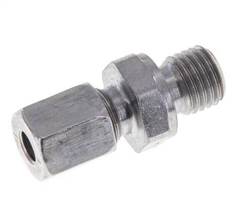 M12x1.5 Male x 6L Zinc plated Steel Straight Cutting Ring 315 Bar DIN 2353