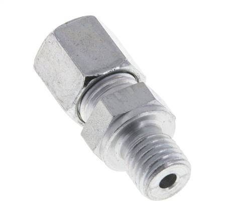 M12x1.5 Male x 6S Zinc plated Steel Straight Cutting Ring 630 Bar DIN 2353 [2 Pieces]