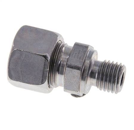M12x1.5 Male x 12L Zinc plated Steel Straight Cutting Ring 315 Bar DIN 2353