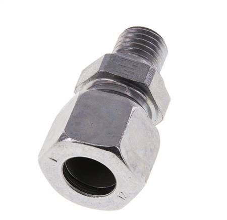 M12x1.5 Male x 12L Zinc plated Steel Straight Cutting Ring 315 Bar DIN 2353