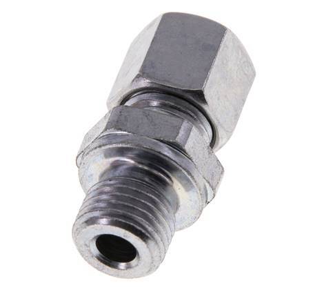 M14x1,5 Außengewinde x 8L Verzinkter Stahl Gerade Schneidring 315 Bar DIN 2353 [2 Stück]