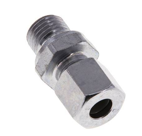 M14x1,5 Außengewinde x 8L Verzinkter Stahl Gerade Schneidring 315 Bar DIN 2353 [2 Stück]