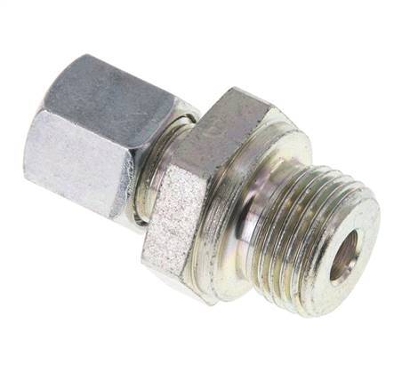 M18x1.5 Male x 8L Zinc plated Steel Straight Cutting Ring 315 Bar DIN 2353 [2 Pieces]