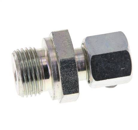 M18x1.5 Male x 8L Zinc plated Steel Straight Cutting Ring 315 Bar DIN 2353 [2 Pieces]