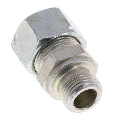 M18x1.5 Male x 15L Zinc plated Steel Straight Cutting Ring 315 Bar DIN 2353 [2 Pieces]