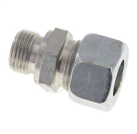 M18x1.5 Male x 15L Zinc plated Steel Straight Cutting Ring 315 Bar DIN 2353 [2 Pieces]