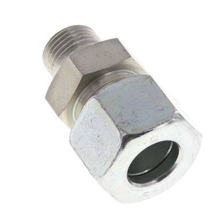 M18x1.5 Male x 16S Zinc plated Steel Straight Cutting Ring 400 Bar DIN 2353