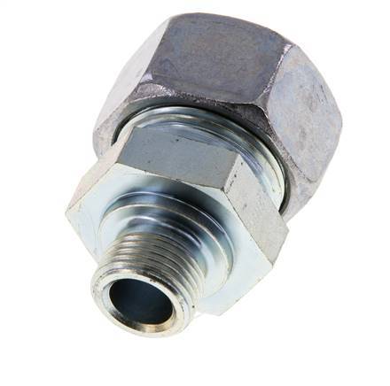 M18x1.5 Male x 22L Zinc plated Steel Straight Cutting Ring 160 Bar DIN 2353