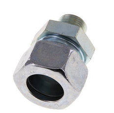M18x1.5 Male x 22L Zinc plated Steel Straight Cutting Ring 160 Bar DIN 2353