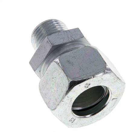M18x1.5 Male x 18L Zinc plated Steel Straight Cutting Ring 315 Bar DIN 2353