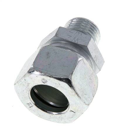 M18x1.5 Male x 18L Zinc plated Steel Straight Cutting Ring 315 Bar DIN 2353