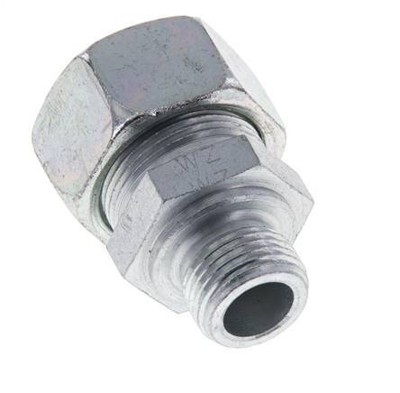 M18x1.5 Male x 18L Zinc plated Steel Straight Cutting Ring 315 Bar DIN 2353