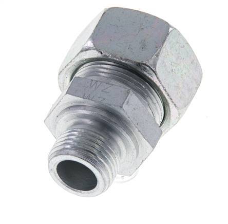 M18x1.5 Male x 18L Zinc plated Steel Straight Cutting Ring 315 Bar DIN 2353