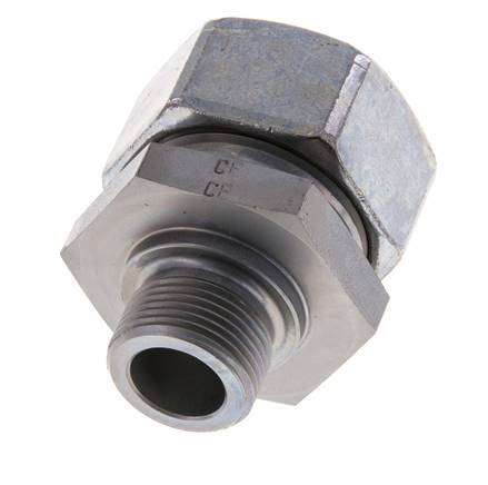 M22x1.5 Male x 28L Zinc plated Steel Straight Cutting Ring 160 Bar DIN 2353