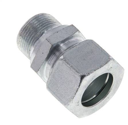 M26x1.5 Male x 22L Zinc plated Steel Straight Cutting Ring 160 Bar DIN 2353