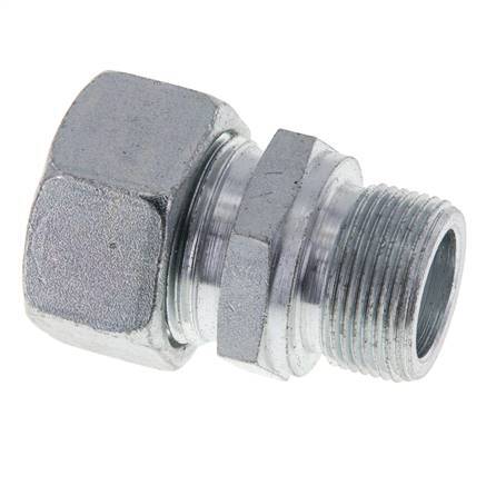M26x1.5 Male x 22L Zinc plated Steel Straight Cutting Ring 160 Bar DIN 2353