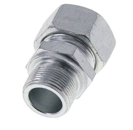 M26x1.5 Male x 22L Zinc plated Steel Straight Cutting Ring 160 Bar DIN 2353