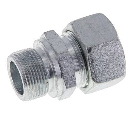 M26x1.5 Male x 22L Zinc plated Steel Straight Cutting Ring 160 Bar DIN 2353