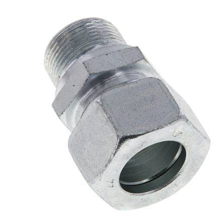 M26x1.5 Male x 22L Zinc plated Steel Straight Cutting Ring 160 Bar DIN 2353