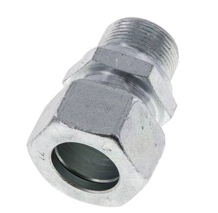 M26x1.5 Male x 22L Zinc plated Steel Straight Cutting Ring 160 Bar DIN 2353