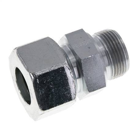 M33x2 Außengewinde x 25S Verzinkter Stahl Gerader Schneidring 400 Bar DIN 2353