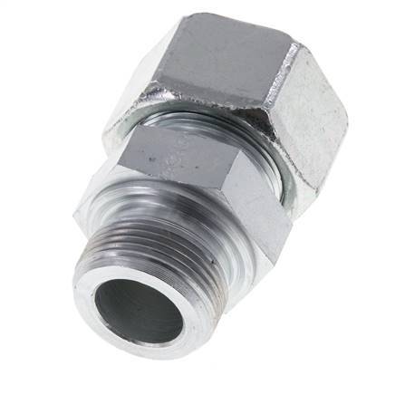 M33x2 Außengewinde x 25S Verzinkter Stahl Gerader Schneidring 400 Bar DIN 2353