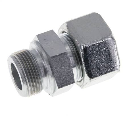 M33x2 Außengewinde x 25S Verzinkter Stahl Gerader Schneidring 400 Bar DIN 2353