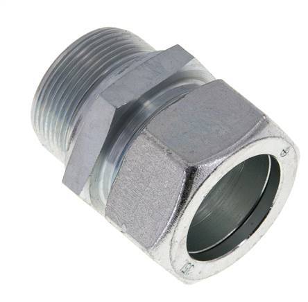 M42x2 Male x 35L Zinc plated Steel Straight Cutting Ring 160 Bar DIN 2353