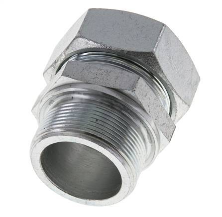 M48x2 Male x 42L Zinc plated Steel Straight Cutting Ring 160 Bar DIN 2353