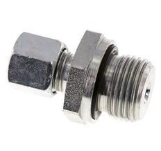 G 1/2'' Außengewinde x 8L Verzinkter gerader Schneidring aus Stahl mit FKM-Dichtung 315 bar DIN 2353