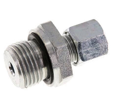 G 1/2'' Außengewinde x 8L Verzinkter gerader Schneidring aus Stahl mit FKM-Dichtung 315 bar DIN 2353