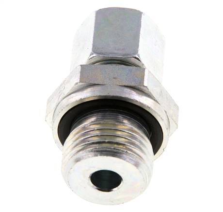 G 1/2'' Außengewinde x 10L Verzinkter gerader Schneidring aus Stahl mit FKM-Dichtung 315 bar DIN 2353