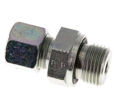 G 1/2'' Außengewinde x 10S Verzinkter Stahl-Schneidring gerade mit FKM-Dichtung 630 bar DIN 2353