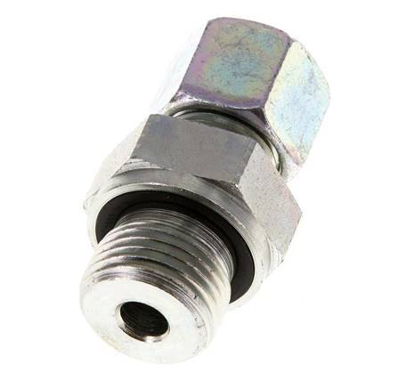 G 1/2'' Außengewinde x 10S Verzinkter Stahl-Schneidring gerade mit FKM-Dichtung 630 bar DIN 2353