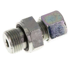 G 1/2'' Außengewinde x 10S Verzinkter Stahl-Schneidring gerade mit FKM-Dichtung 630 bar DIN 2353