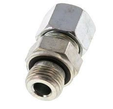 G 1/2'' Außengewinde x 14S Verzinkter Stahl-Schneidring gerade mit FKM-Dichtung 630 bar DIN 2353