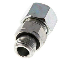 G 1/2'' Außengewinde x 16S Verzinkter Stahl-Schneidring gerade mit FKM-Dichtung 400 bar DIN 2353