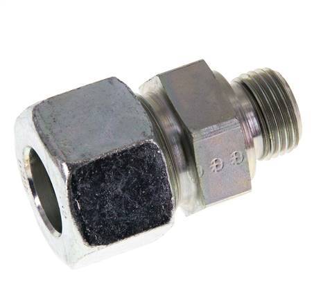 G 1/2'' Außengewinde x 20S Verzinkter gerader Stahlschneidring mit FKM-Dichtung 400 bar DIN 2353