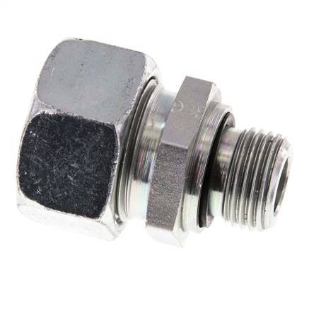 G 1/2'' Male x 22L Zinc plated Steel Straight Cutting Ring with FKM Seal 160 Bar DIN 2353