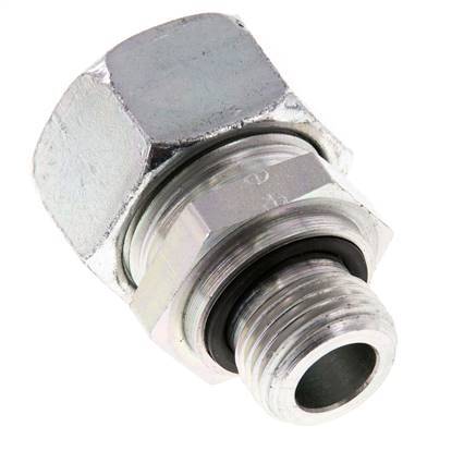 G 1/2'' Außengewinde x 22L Verzinkter gerader Schneidring aus Stahl mit FKM-Dichtung 160 bar DIN 2353