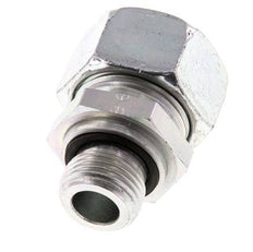 G 1/2'' Außengewinde x 22L Verzinkter gerader Schneidring aus Stahl mit FKM-Dichtung 160 bar DIN 2353