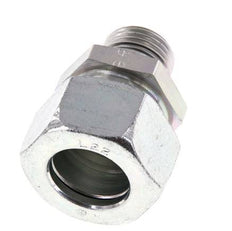 G 1/2'' Außengewinde x 22L Verzinkter gerader Schneidring aus Stahl mit FKM-Dichtung 160 bar DIN 2353