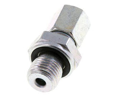 G 1/4'' Male x 6L Zinc plated Steel Straight Cutting Ring with FKM Seal 315 Bar DIN 2353 [2 Pieces]