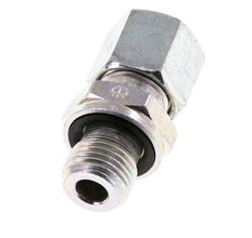G 1/4'' Male x 8L Zinc plated Steel Straight Cutting Ring with FKM Seal 315 Bar DIN 2353 [2 Pieces]