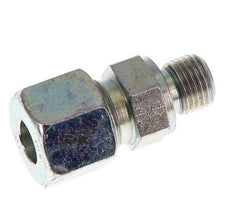 G 1/4'' Außengewinde x 10S Verzinkter Stahl-Schneidring gerade mit FKM-Dichtung 630 bar DIN 2353