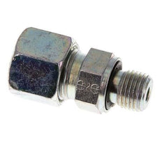 G 1/4'' Außengewinde x 10S Verzinkter Stahl-Schneidring gerade mit FKM-Dichtung 630 bar DIN 2353